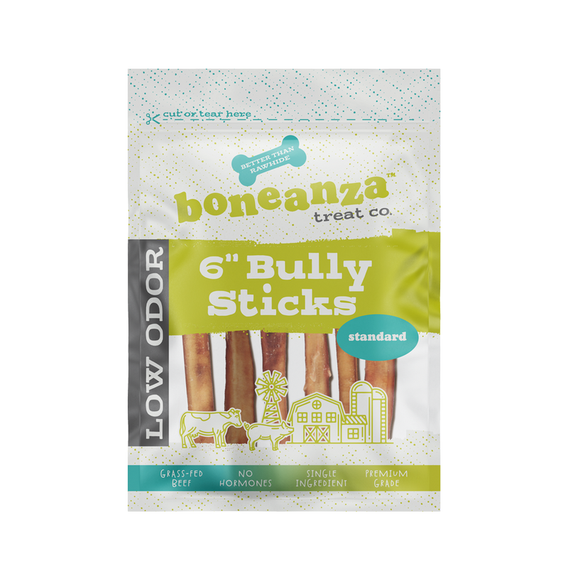 Boneanza™ Treat Co. Low Odor Standard Bully Stick 6"